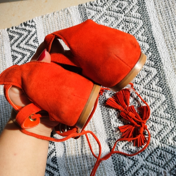 H&M Real Suede Leather Gladiator Sandals - Picture 4 of 16